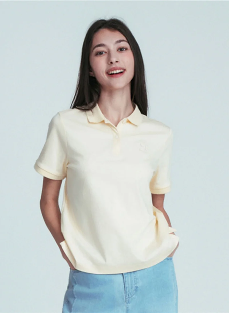 GIORDANO Women’s Slim Fit Embroidered 3D Lion Polo